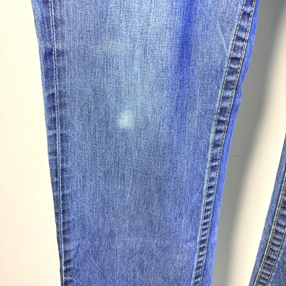 True Religion Mens Ricky Relaxed Straight Blue Jeans T Flap USA Sz 36 x 33